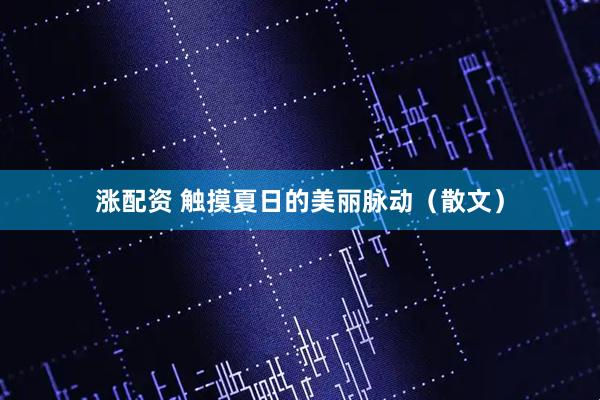 涨配资 触摸夏日的美丽脉动（散文）