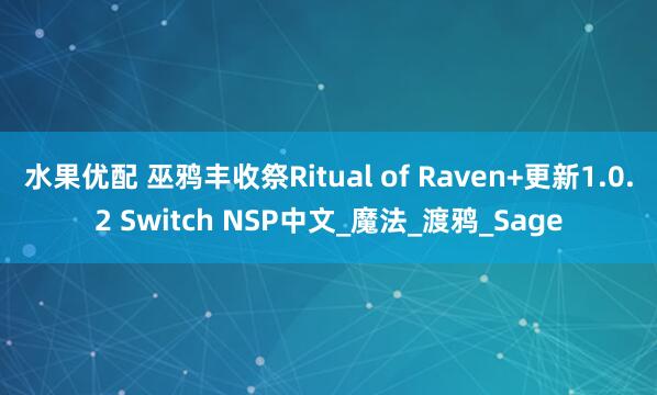 水果优配 巫鸦丰收祭Ritual of Raven+更新1.0.2 Switch NSP中文_魔法_渡鸦_Sage