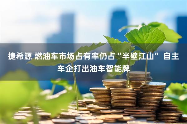 捷希源 燃油车市场占有率仍占“半壁江山” 自主车企打出油车智能牌
